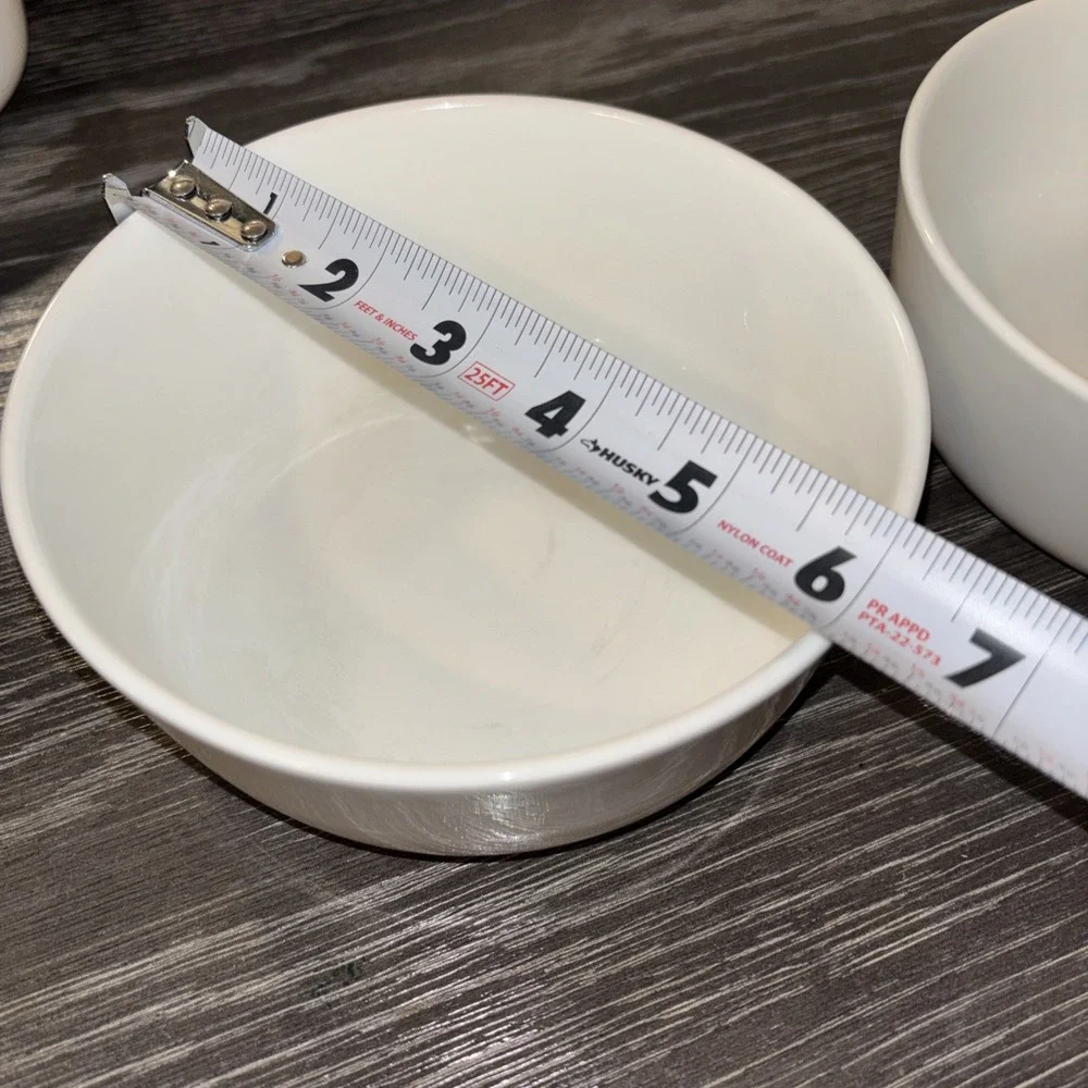 Set Of 2 MIKASA SAMANTHA 6"‎ Bone China Elegant White SOUP CEREAL BOWLS - Picture 6 of 7